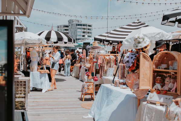 market place with women vendors